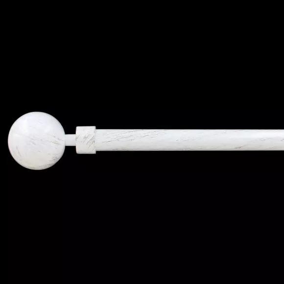 Eminza Kit De Tringle Extensible (L120 - L210 Cm / D19 Mm) Basic Blanc Et Or