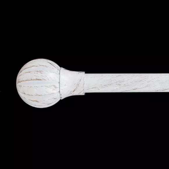 Eminza Kit De Tringle Extensible (L120 - L210 Cm / D19 Mm) Touch Of Zen Blanc Et Or