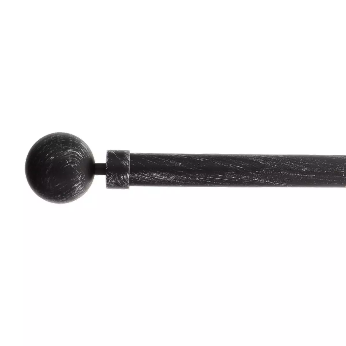 eminza Kit de tringle extensible (L210 - L380 cm / D28 mm) Gaia Noir et argent