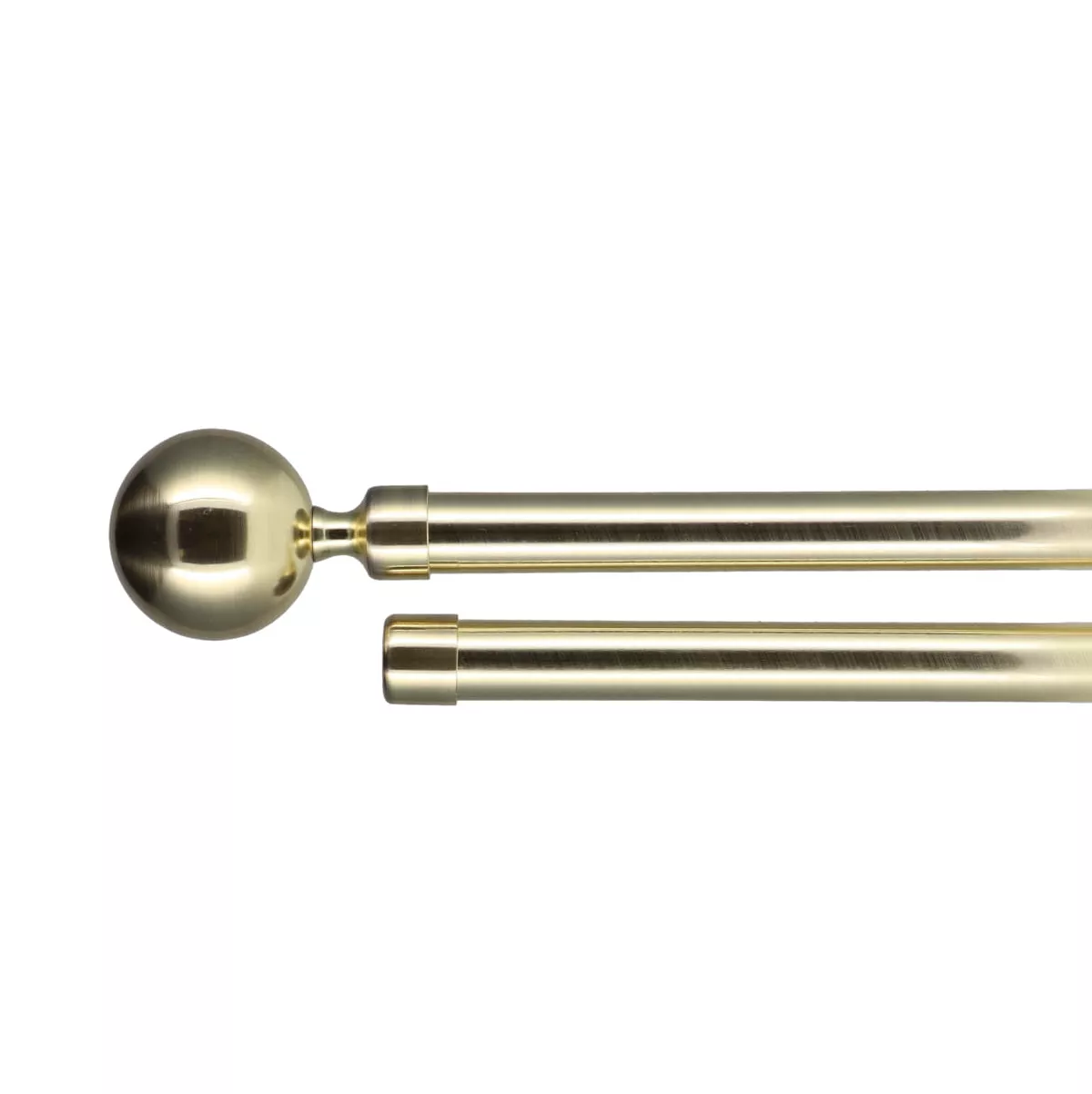 eminza Kit de tringle rideau extensible double barres (L120 - L210 cm / D19 mm) Paloma Or