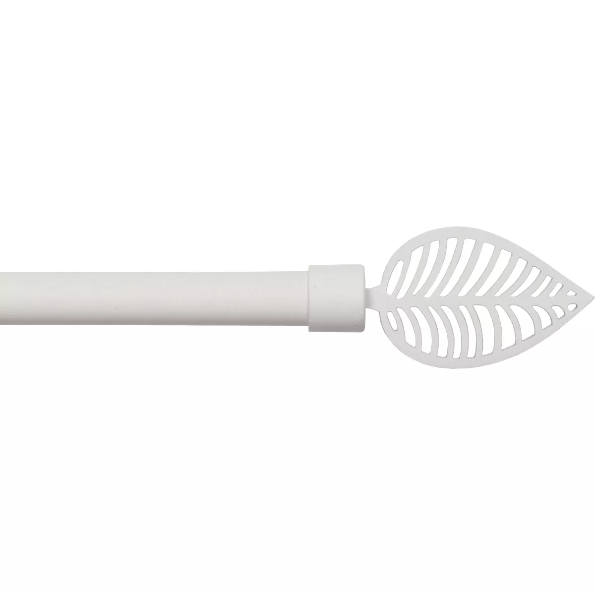 eminza Kit de tringle rideau extensible (L120 - L210 cm / D19 mm) Amazonia Blanc mat