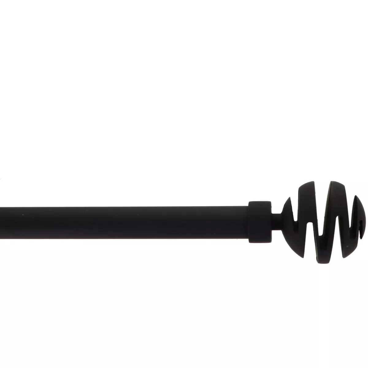 eminza Kit de tringle rideau extensible (L120 - L210 cm / D19 mm) Villalouise Noir mat