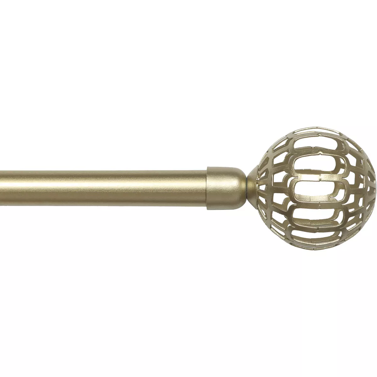 eminza Kit de tringle rideau extensible (L120 - L210 cm / D19 mm) Facette Or