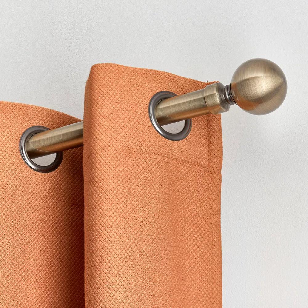 eminza Kit de tringle rideau extensible (L120 - L210 cm / D28 mm) Boule Bronze