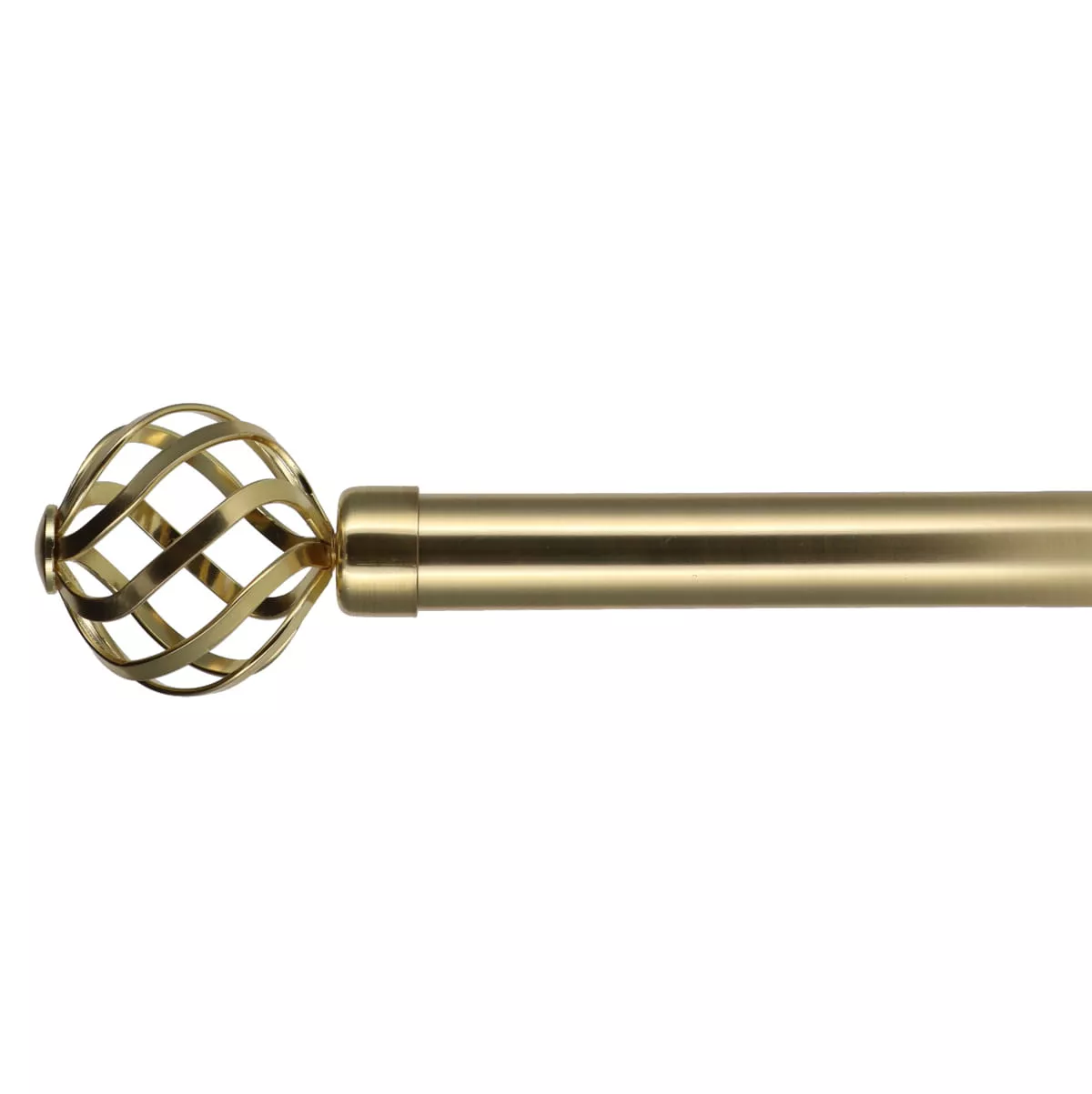 eminza Kit de tringle rideau extensible (L210 - L380 cm / D28 mm) Florence Or