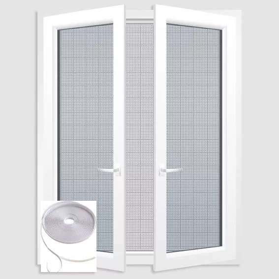 Eminza Kit Moustiquaire Fenêtre (100 X H100 Cm) Blanc