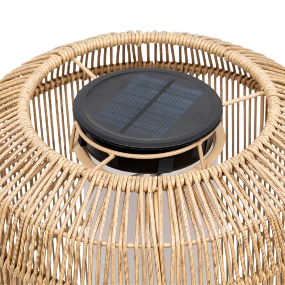 Eminza Lampadaire De Jardin Solaire En Corde LED (H78 Cm) Loise Beige