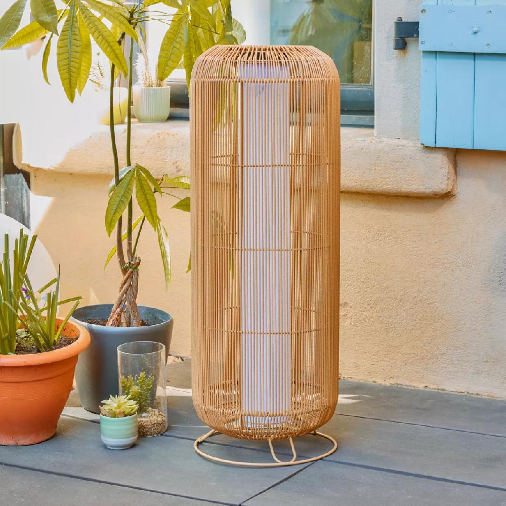 eminza Lampadaire de jardin solaire en corde LED (H78 cm) Loise Beige