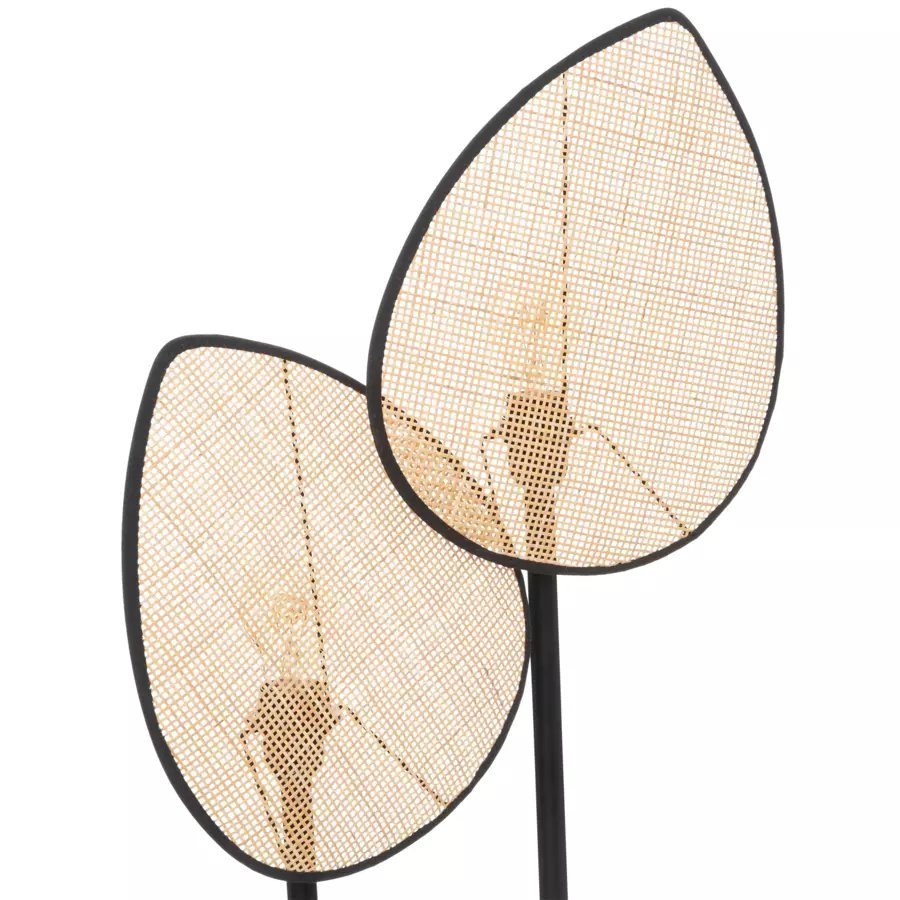 Eminza Lampadaire Double En Rotin (H143 Cm) Olme Beige