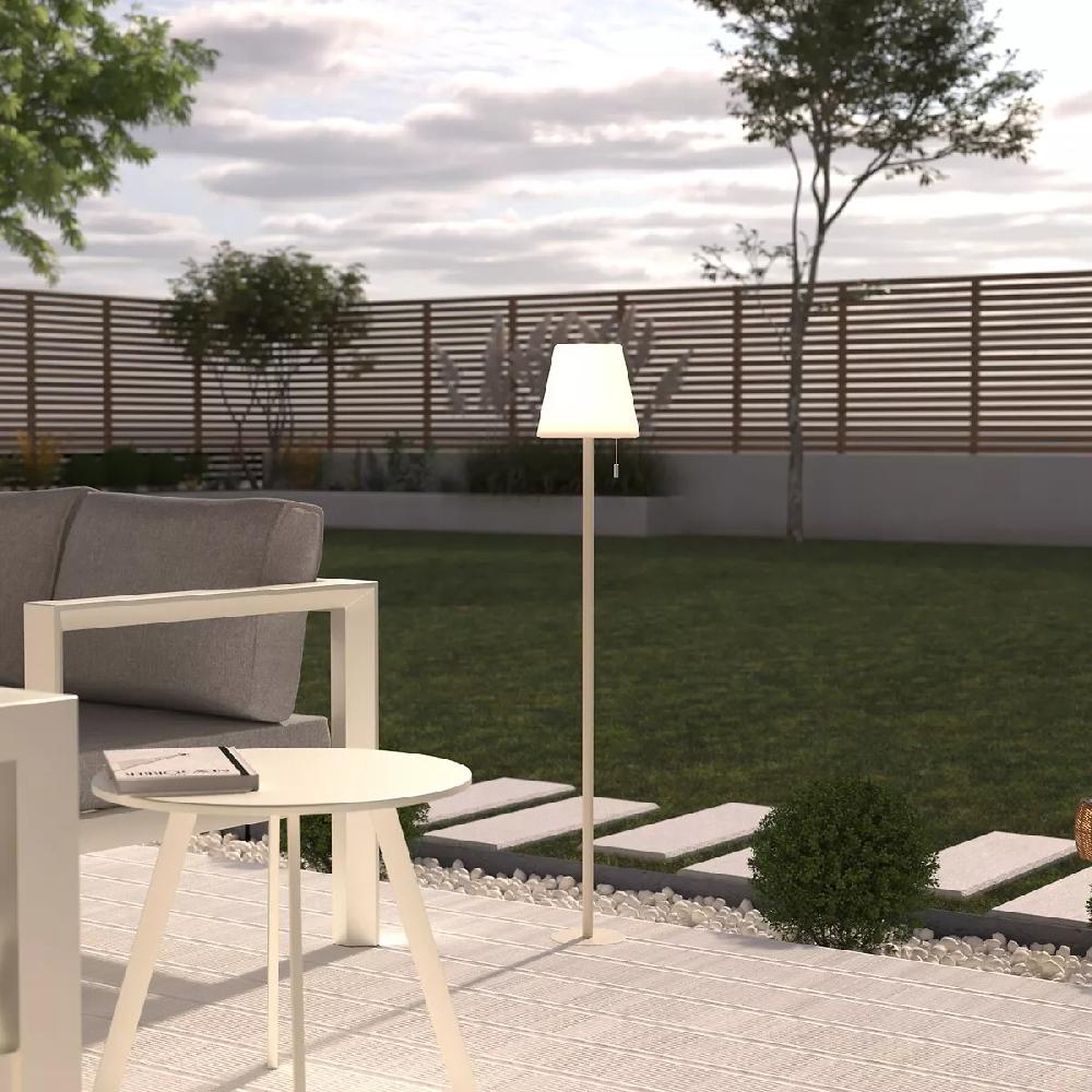 eminza Lampadaire extérieur LED métal (H108 cm) Zack Beige