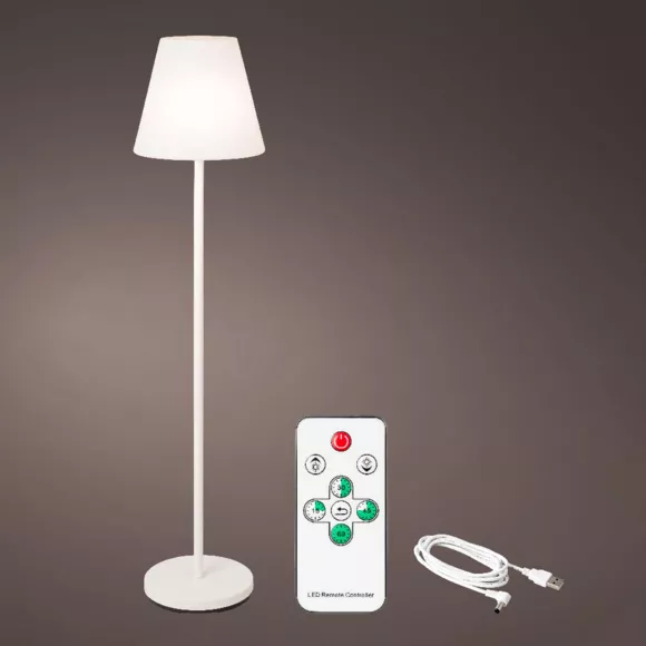 Eminza Lampadaire Extérieur Sans Fil Rechargeable USB LED (H150 Cm) Brooklyn Blanc