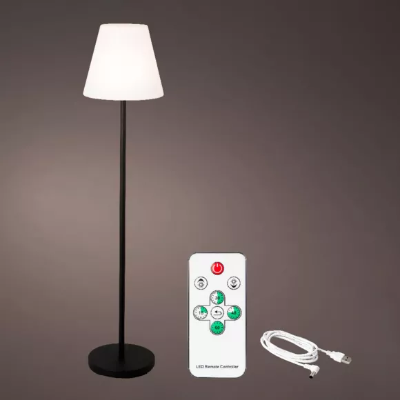 Eminza Lampadaire Extérieur Sans Fil Rechargeable USB LED (H150 Cm) Brooklyn Noir