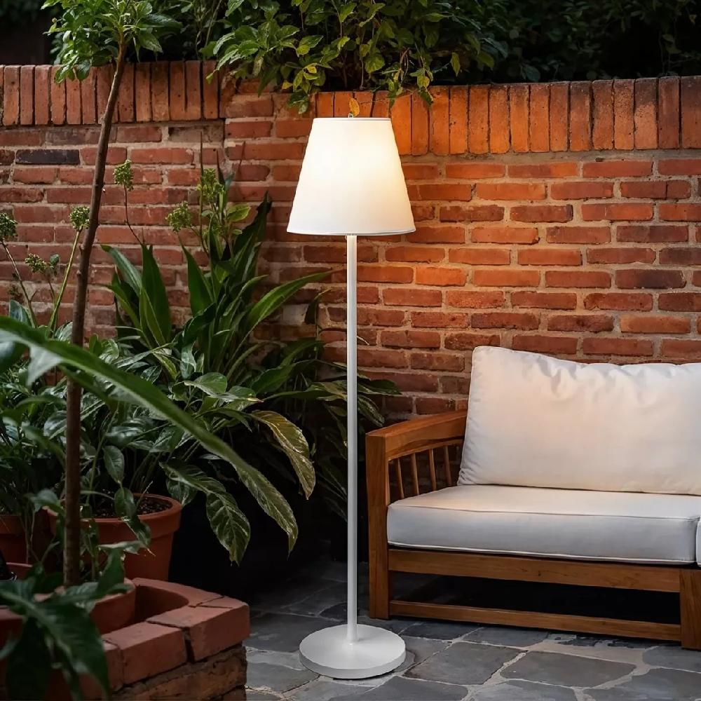 eminza Lampadaire extérieur sans fil rechargeable USB LED (H150 cm) Brooklyn Blanc