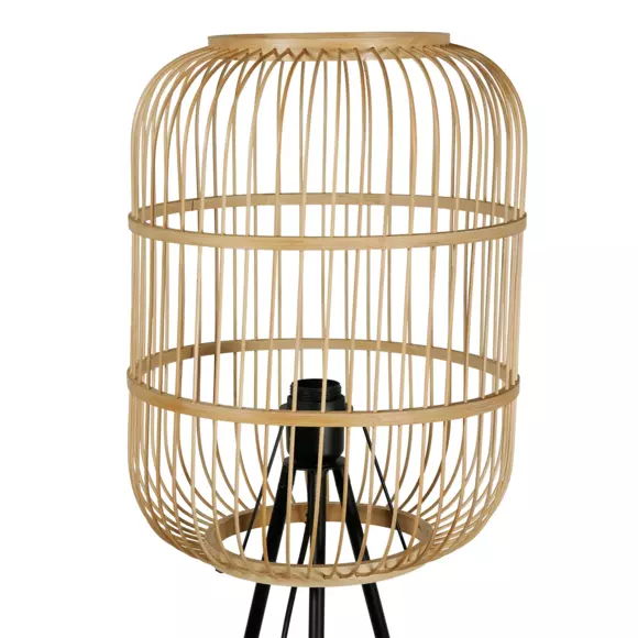 Eminza Lampadaire Sur Trépied Bambou (H152 Cm) Hanoi Beige