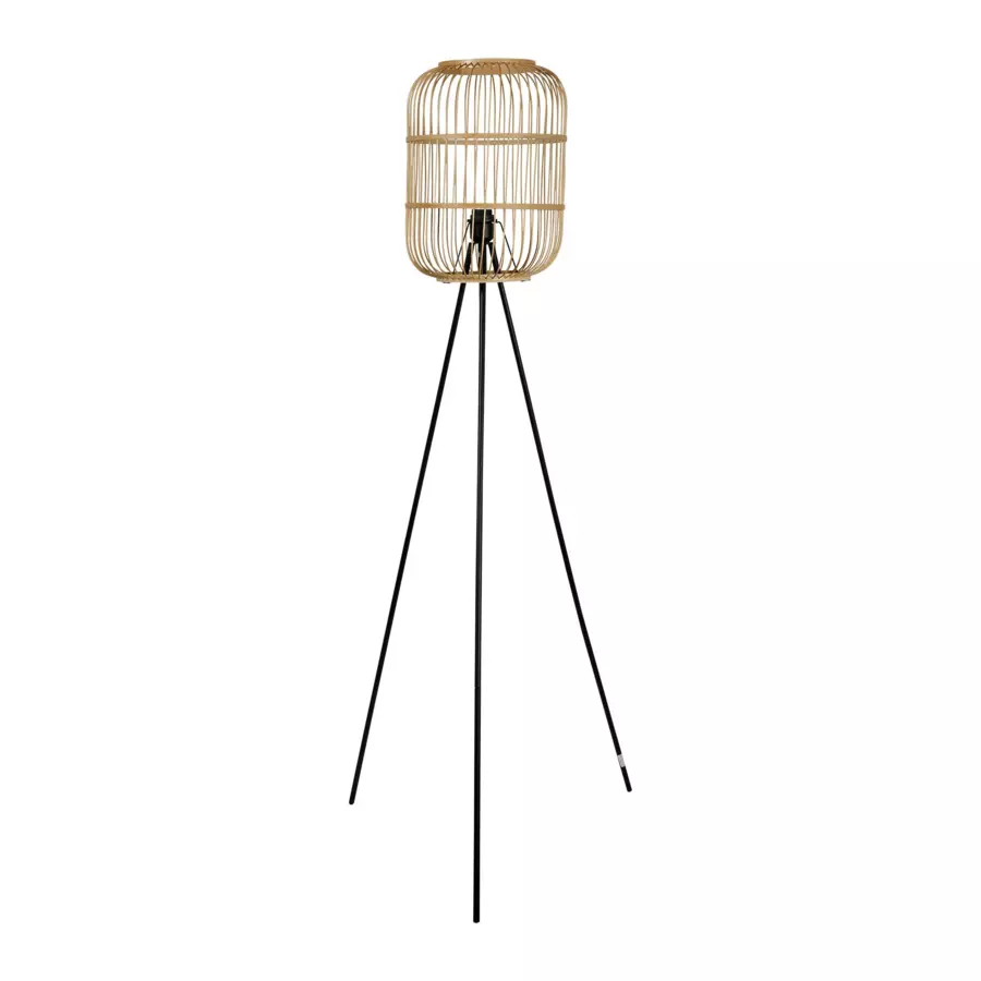 Eminza Lampadaire Sur Trépied Bambou (H152 Cm) Hanoi Beige