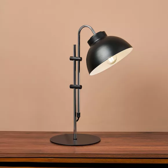 Eminza Lampe à Poser Ajustable (H47/115 Cm) Industry Métal Noir