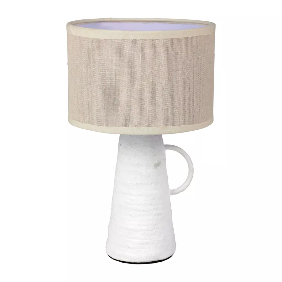 Eminza Lampe à Poser Amphore (H28 5 Cm) Abisko Blanche