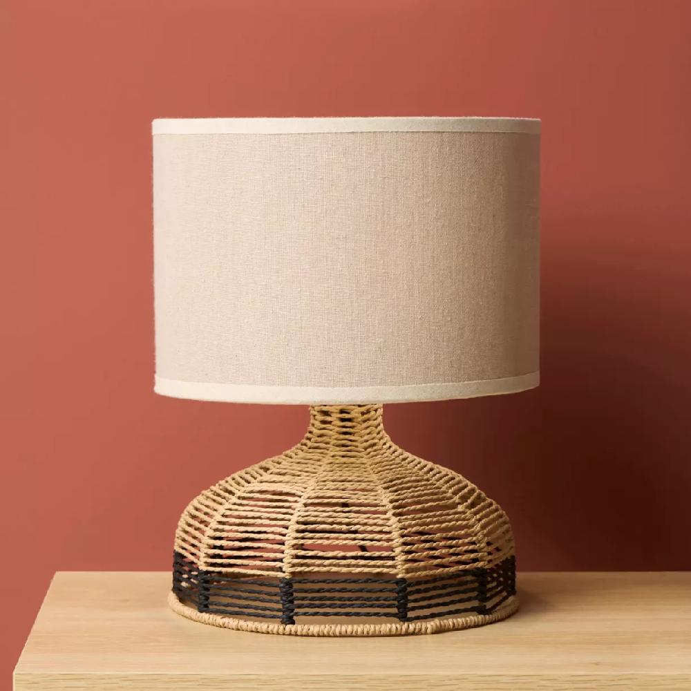 eminza Lampe à poser corde tressée (H28 cm) Lio Beige