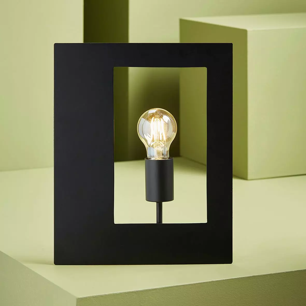 eminza Lampe à poser design métal (H33 5 cm) Cuadro Noir