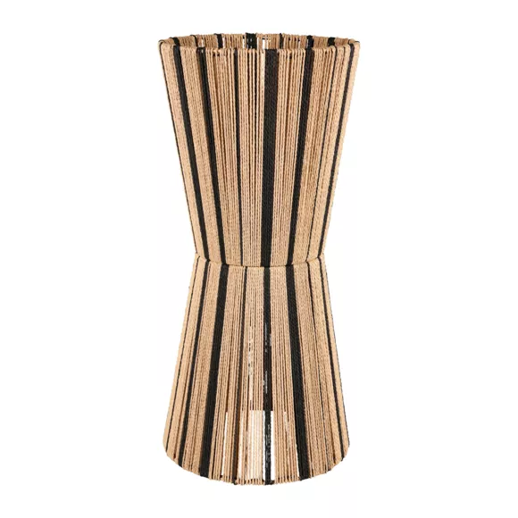 Eminza Lampe à Poser En Corde (H50 Cm) Tama Noir Et Naturel