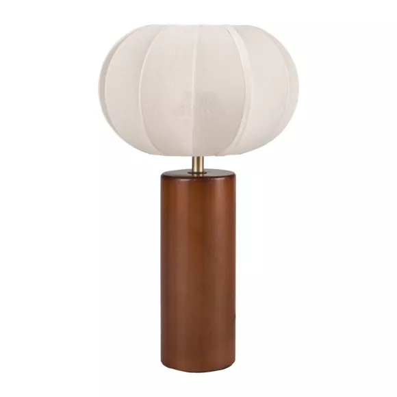 Eminza Lampe à Poser En Coton (H36 Cm) Moon Bois Foncé