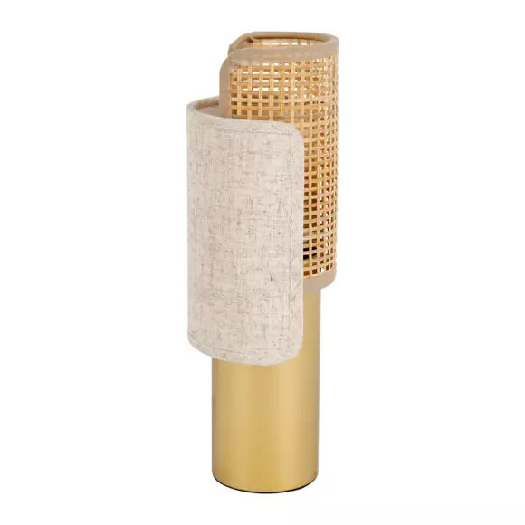 Eminza Lampe à Poser En Métal (H28 Cm) Bourgeon Beige Et Doré