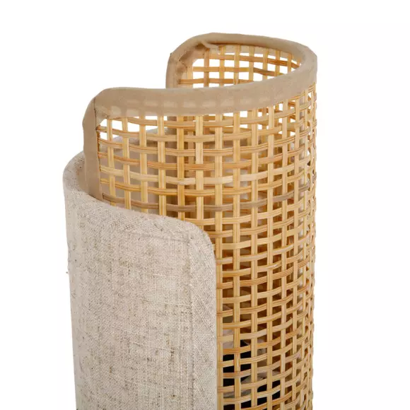 Eminza Lampe à Poser En Métal (H28 Cm) Bourgeon Beige Et Doré