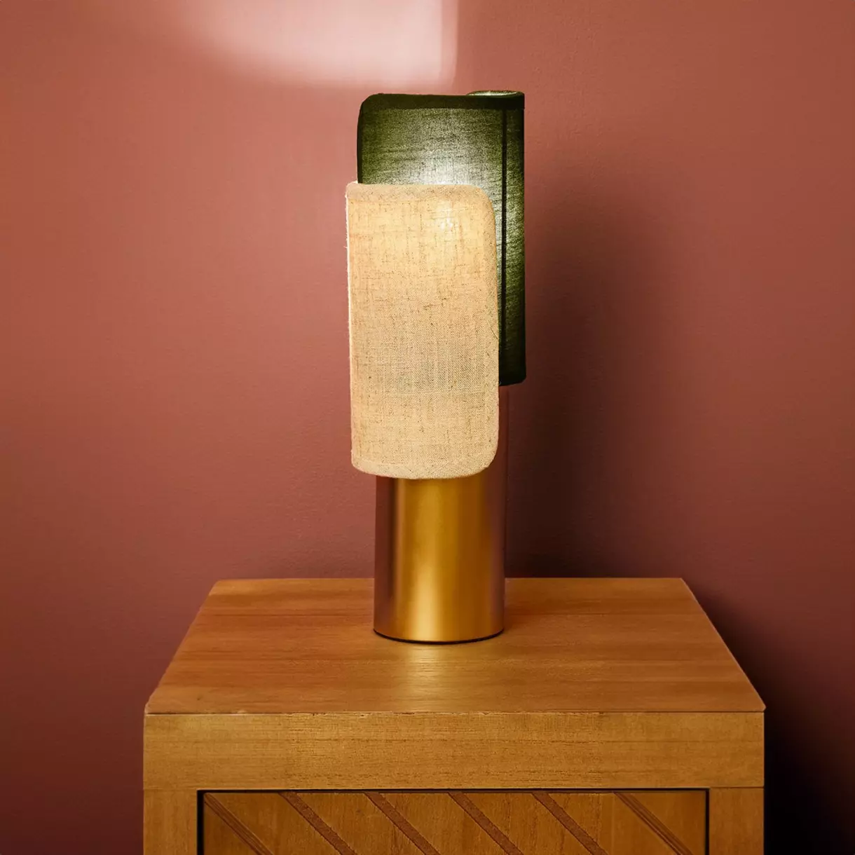 eminza Lampe à poser en métal (H28 cm) Bourgeon Verte