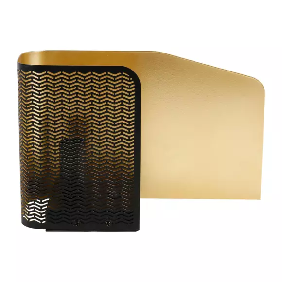 Eminza Lampe à Poser En Métal (L25 X H16 Cm) Aladin Noir Et Doré