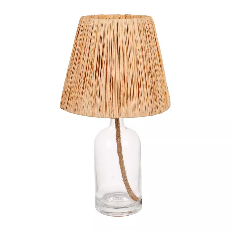 Eminza Lampe à Poser En Verre Et Corde (H40 Cm) Haddock Naturel