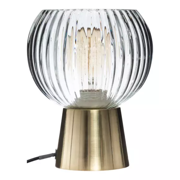 Eminza Lampe à Poser En Verre Rétro (H19 5 Cm) Laye Transparente