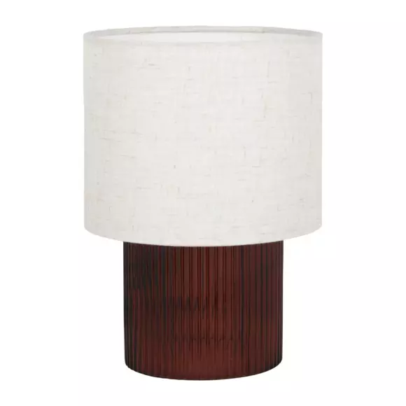 Eminza Lampe à Poser En Verre Rétro (H22 Cm) Delia Marron