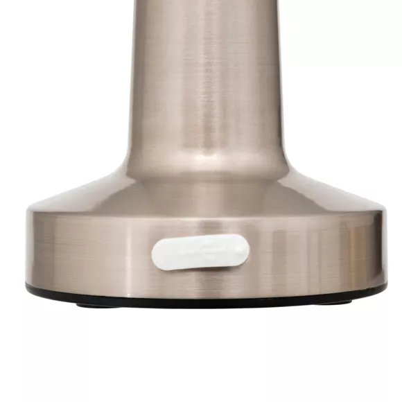 Eminza Lampe à Poser Extérieur Métal 100 Lumens (H21 5 Cm) Halto Argent