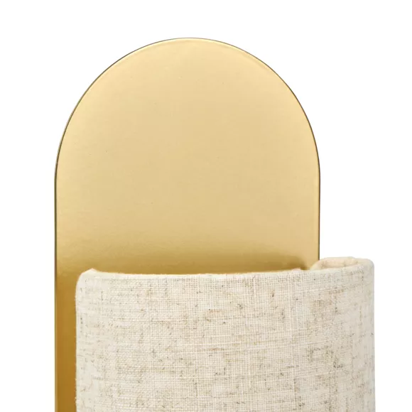 Eminza Lampe à Poser Métal Et Lin (H27 Cm) Ornella Or