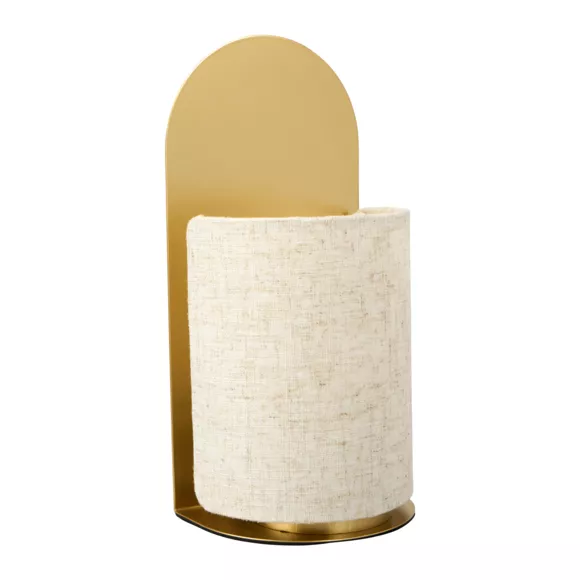 Eminza Lampe à Poser Métal Et Lin (H27 Cm) Ornella Or