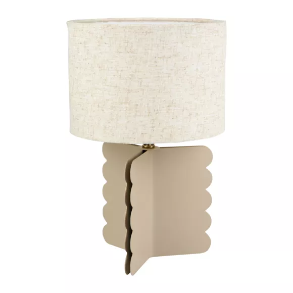 Eminza Lampe à Poser Métal Et Lin (H33 Cm) Lucile Beige