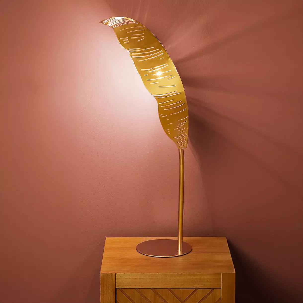 eminza Lampe à poser métal (H64 cm) Single Phoenix Dorée