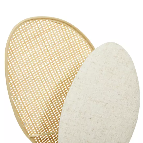 Eminza Lampe à Poser Rotin Et Lin (H40 Cm) Almeria Beige