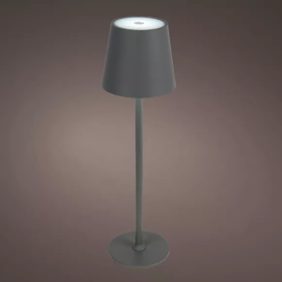 Eminza Lampe De Table Sans Fil Rechargeable USB 48 LED (H37 Cm) Brooklyn Gris