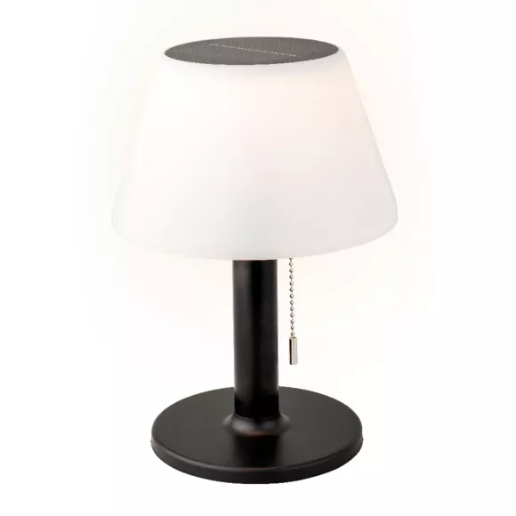 Eminza Lampe De Table Solaire 10LED (H28 Cm) Calipso Blanc Et Noir