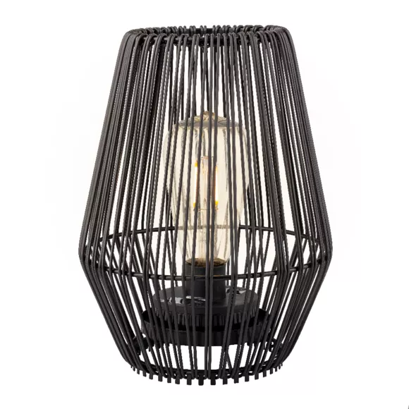 Eminza Lampe De Table Solaire LED (H23 Cm) Calabre Noir