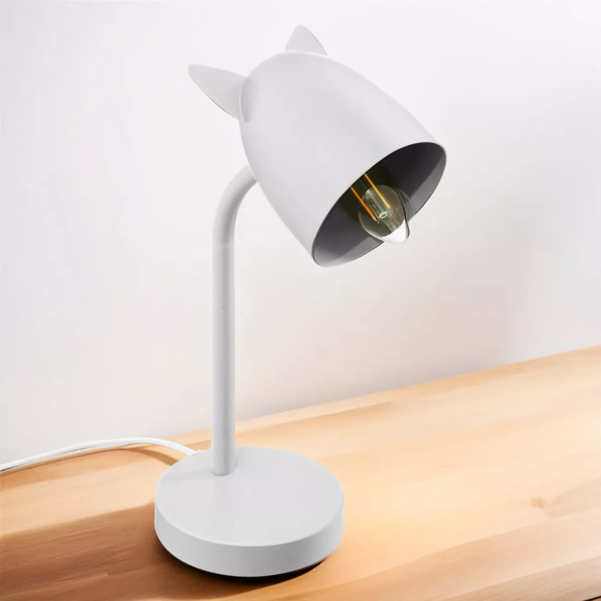 eminza Lampe enfant à poser (H31 cm) Oreilles Blanche