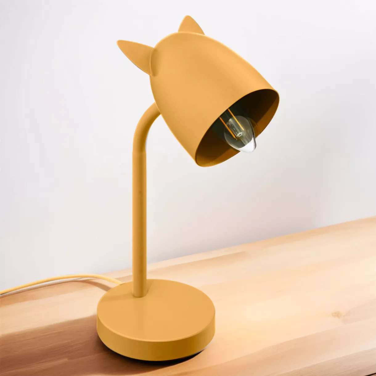 eminza Lampe enfant à poser (H31 cm) Oreilles Jaune ocre