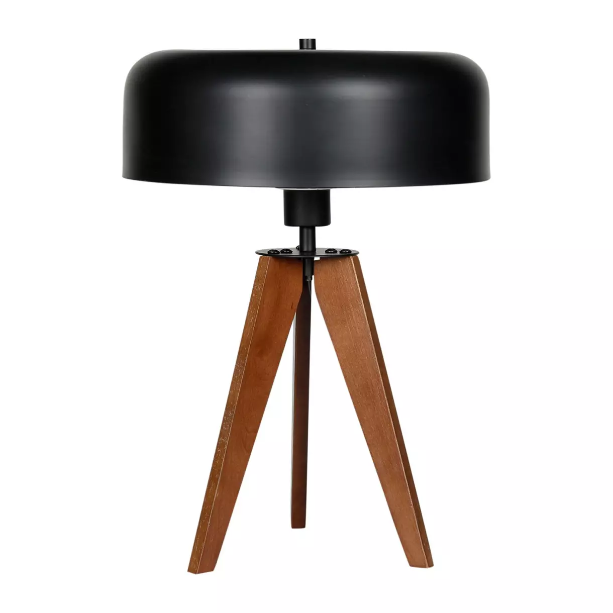 eminza Lampe sur trépied bois et métal (H35 cm) Laps Noir