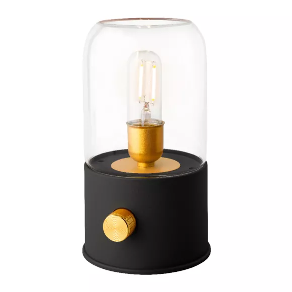 Eminza Lampe Tempête Sans Fil Rechargeable USB (H20 Cm) Noir