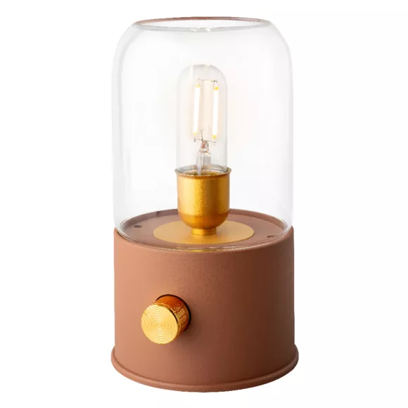 Eminza Lampe Tempête Sans Fil Rechargeable USB (H20 Cm) Terracotta