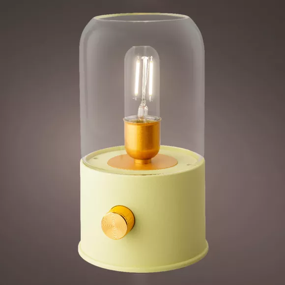 Eminza Lampe Tempête Sans Fil Rechargeable USB (H20 Cm) Vert