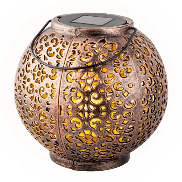 Eminza Lanterne De Jardin Solaire LED (H17 Cm) Palazzo Brun Rustique