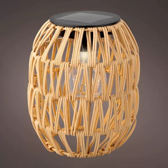 Eminza Lanterne De Jardin Solaire LED (H19 Cm) Balista Naturel