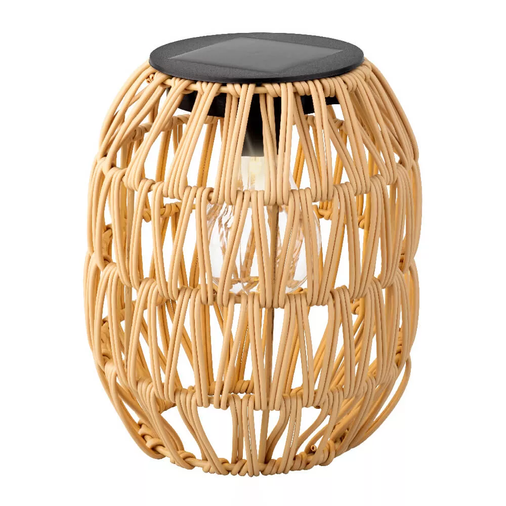 eminza Lanterne de jardin solaire LED (H19 cm) Balista Naturel